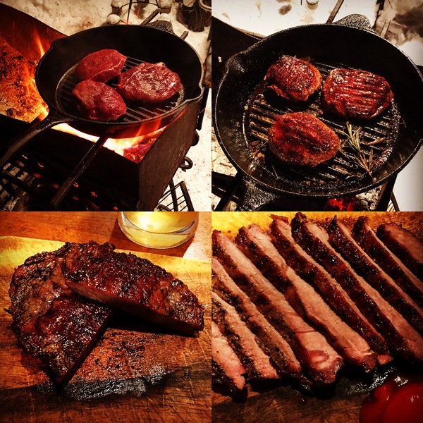 An interesting thing turns out)) - My, , Steak, Beef, Grill, Kitchen, On fire, Favourite buisness, Food