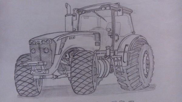 Old drawing - My, Drawing, Tractor, John Deere