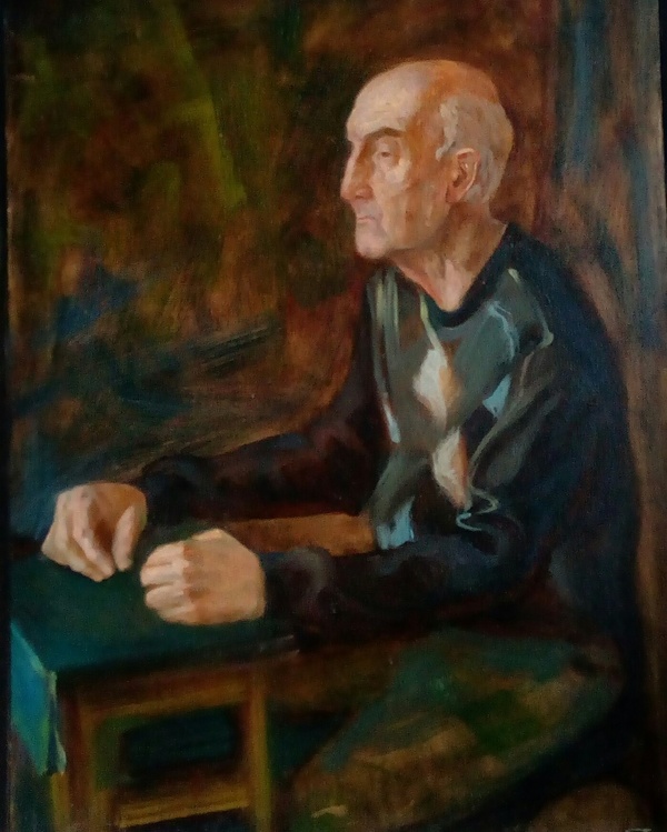 Portrait of Oleg Ilyich - My, , Painting, Oil painting, Portrait