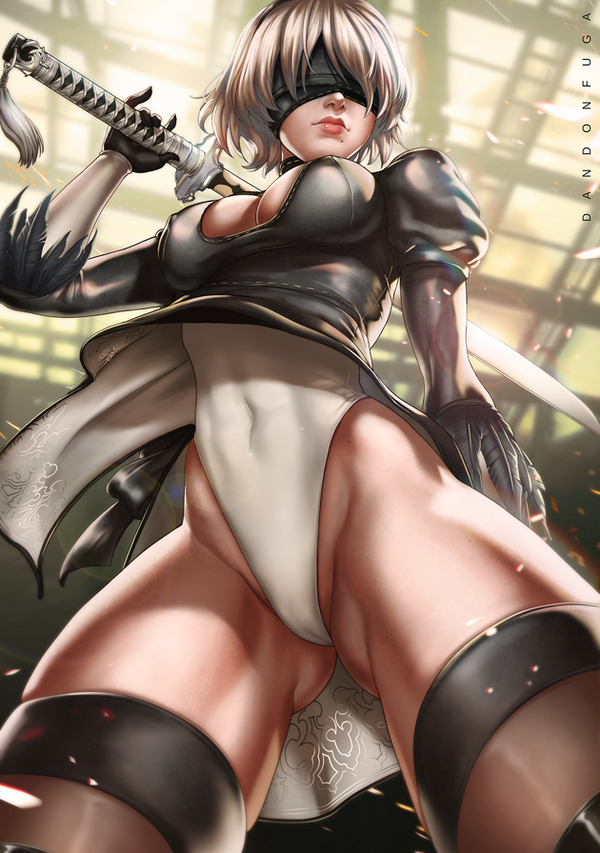 YoRHa No.2 Type B - NSFW, Арт, Игры, NIER Automata, Dandonfuga