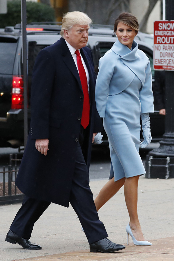 Donald and Melania Trump before the inauguration in Washington - Eyes, Kripota, Melania trump