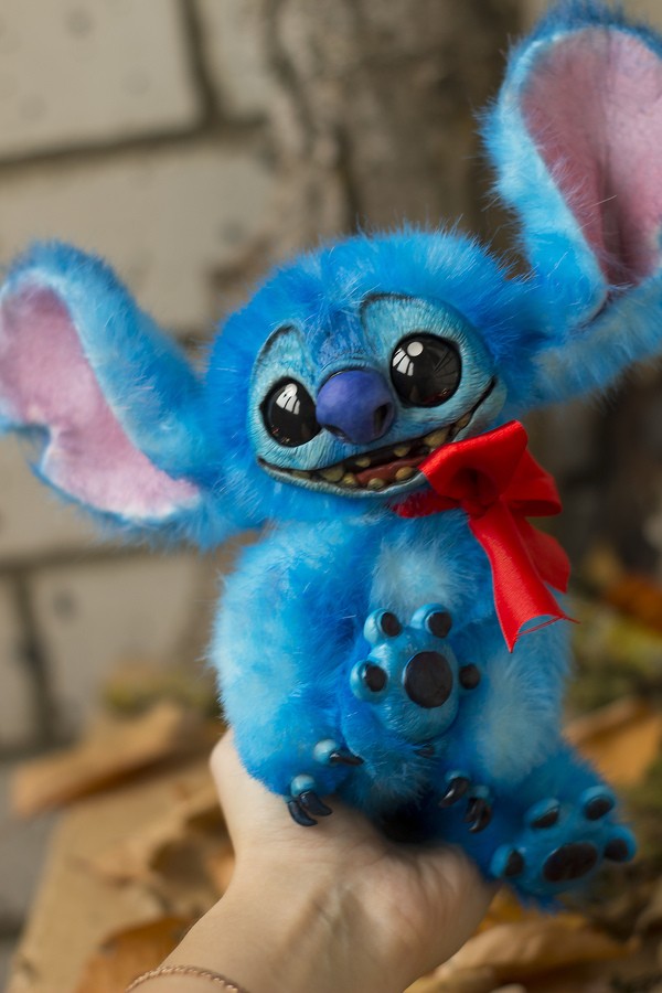 Stitch! - My, Handmade, Toys, Author's toy, Lilo and Stitch, Stitch, Polymer clay, Longpost