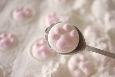 Marshmallows in the form of cat paws. - Marshmallow, Marshmallow, Recipe, Kitchen, Yummy, Yummy, Paws, cat, Longpost