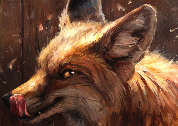 Art by kenket. Foxes. [deviant art] - Deviantart, Art, Fox, Animals, Longpost, A selection, Kenket