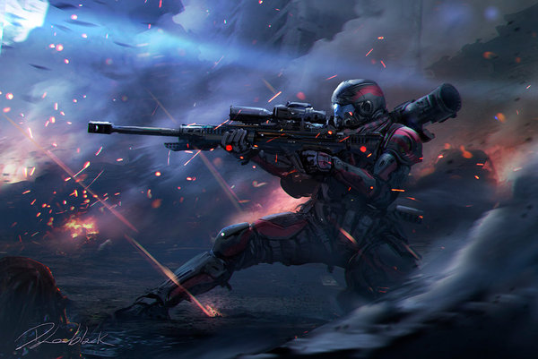 Sniper [titanfall] - Art, Weapon, Armored suit, Titanfall, Science fiction