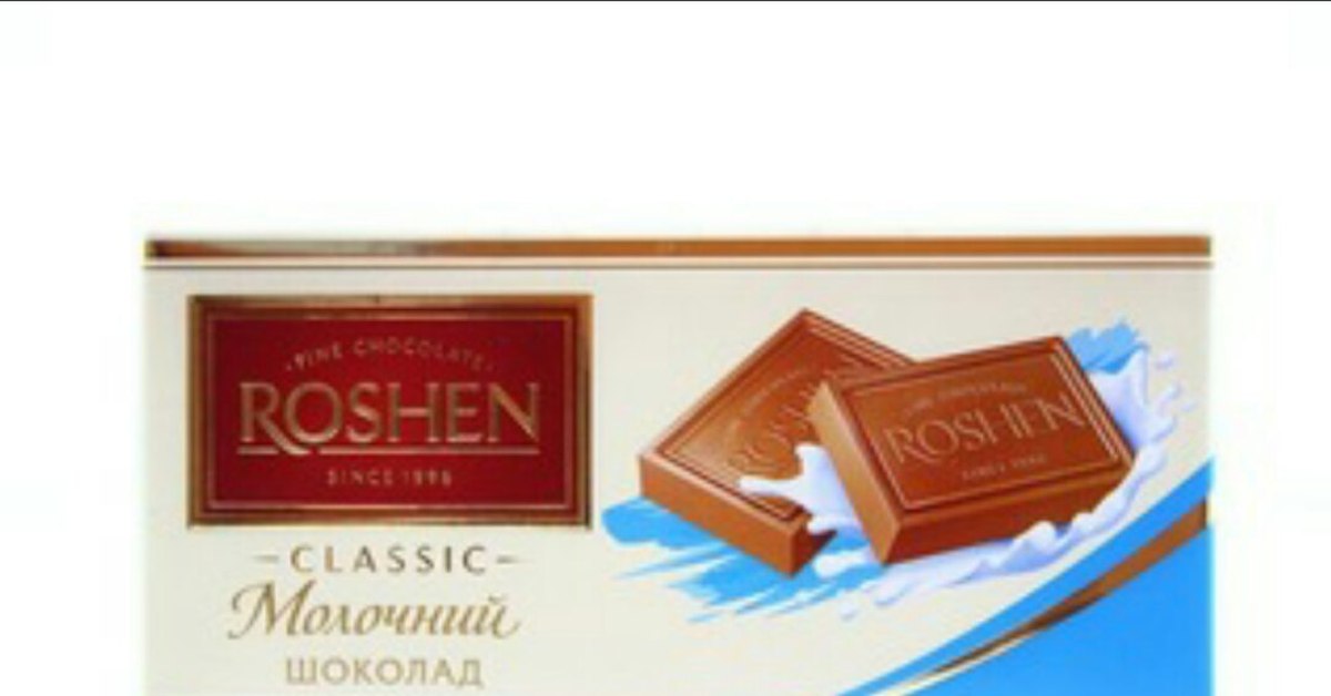 Roshen шоколад молочный пористый 80 г