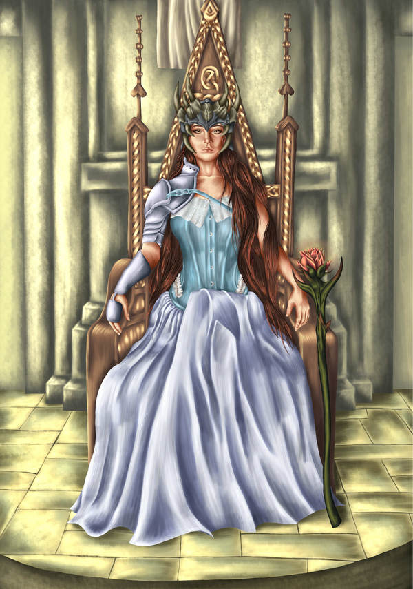 High Queen of Skyrim - My, Drawing, The Elder Scrolls V: Skyrim, The elder scrolls, Queen, Daedra, My, Digital drawing