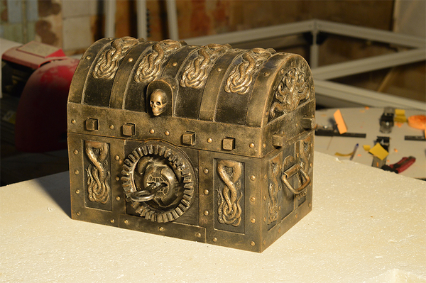 Davy Jones Chest - My, With your own hands, Props, Dead Man's Chest, Box, Longpost, GIF