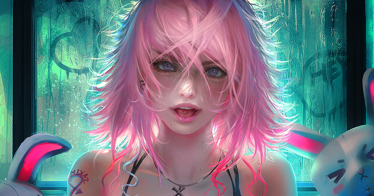 Демон с розовыми волосами. Девушка с розовыми волосами арт. Девочка геймер розовые волосы арт. Сакими Чан. Страшная девушка с розовыми волосами арт.