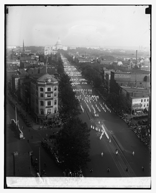 Ку клус клан марширует по Пенсильвания Авеню,Вашингтон,  1926 - История, Политика, Длиннопост