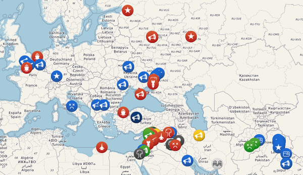 Онлайн карта конфликтов и боев за день