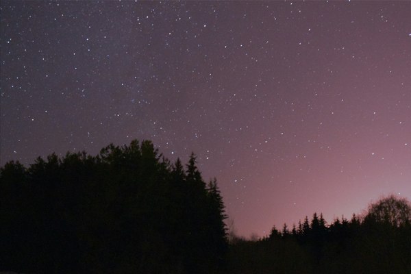 Night - My, Winter, Night, Stars, Republic of Belarus, Stars