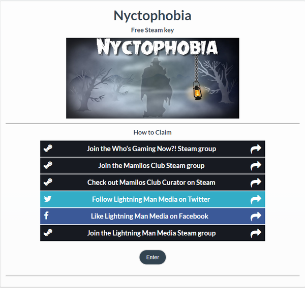 Nyctophobia  Steam. , Steam, Nyctophobia
