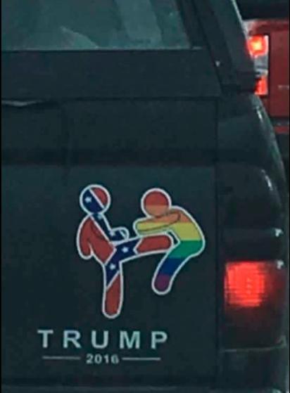 US car sticker - USA, Stickers on cars, Donald Trump, Hardened, LGBT