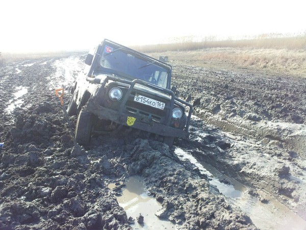 Nothing foreshadowed trouble or it was in February. - My, Offroad, Volgodonsk, Dirt, UAZ