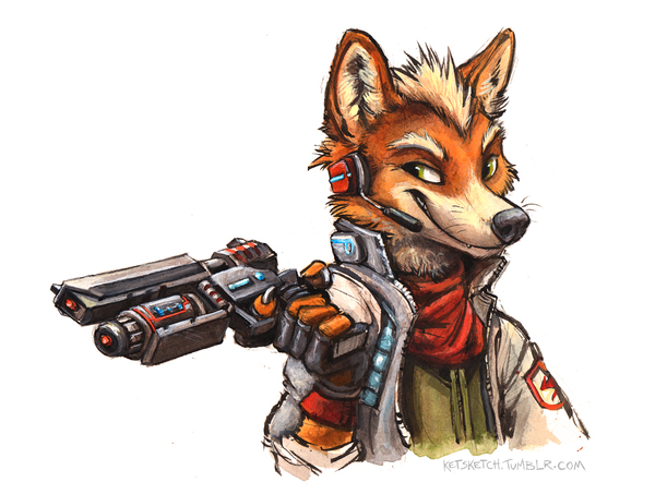 Fox McBlaster - Fox, Furry, Kenket, Star fox, Art