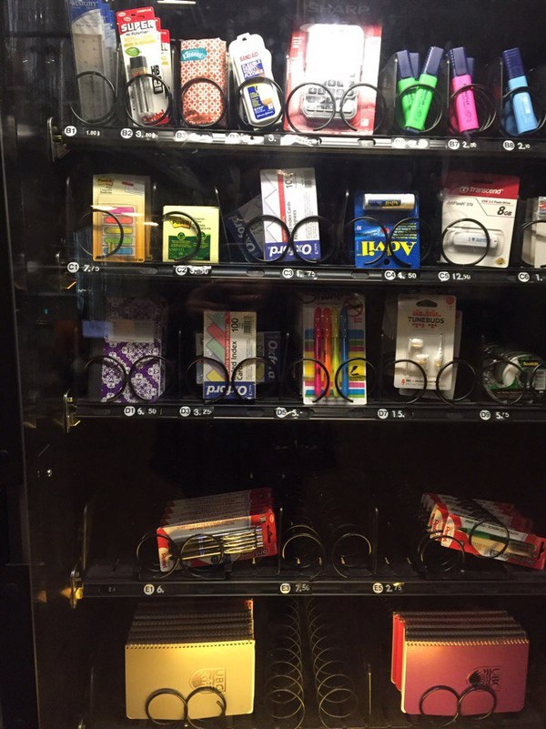 Stationery vending machine - Stationery, Machine, My, Library