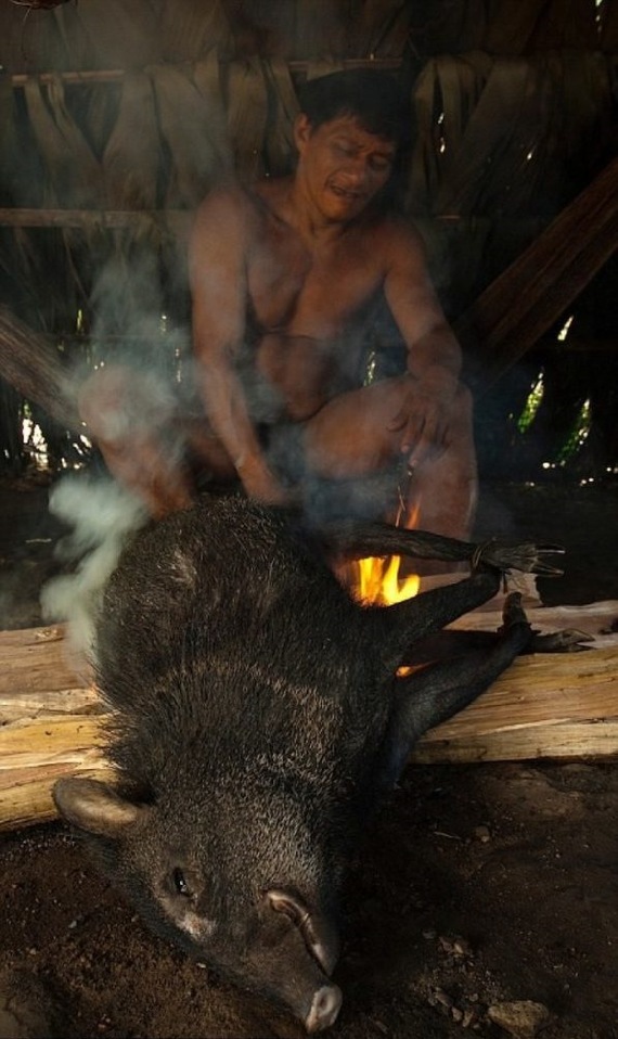 The photographer spent 12 days with the savages from the Amazonian tribe. His shots are shocking... - Guarani, Peekaboo, Longpost