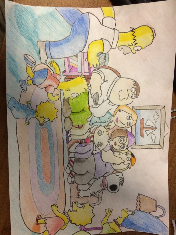 Leisure - My, The Simpsons, Family guy, Drawing, Colour pencils