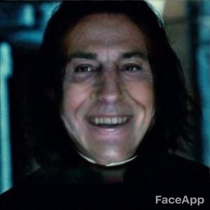 Smiling Snape - My, Faceapp, Severus Snape, Harry Potter, Longpost