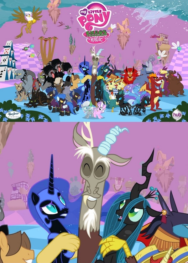 Chaos is a miracle. - My little pony, Characters (edit), Chaos, Discord, Nightmare moon, Queen chrysalis