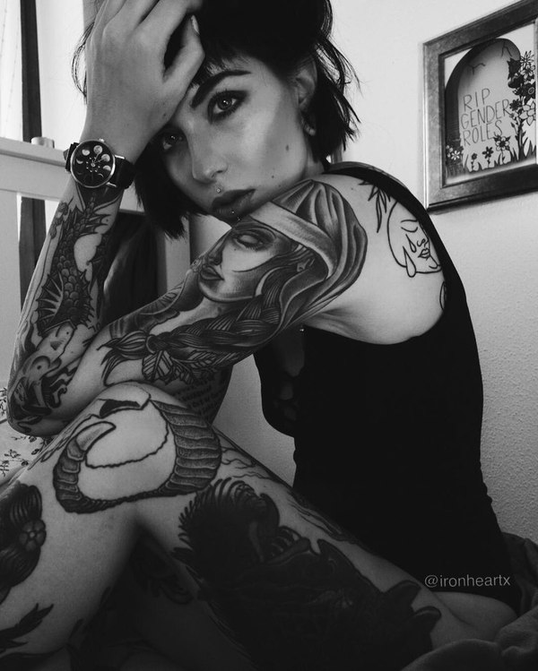 girls and tattoos - NSFW, 5it101, Girls, Erotic, Tattoo, Longpost