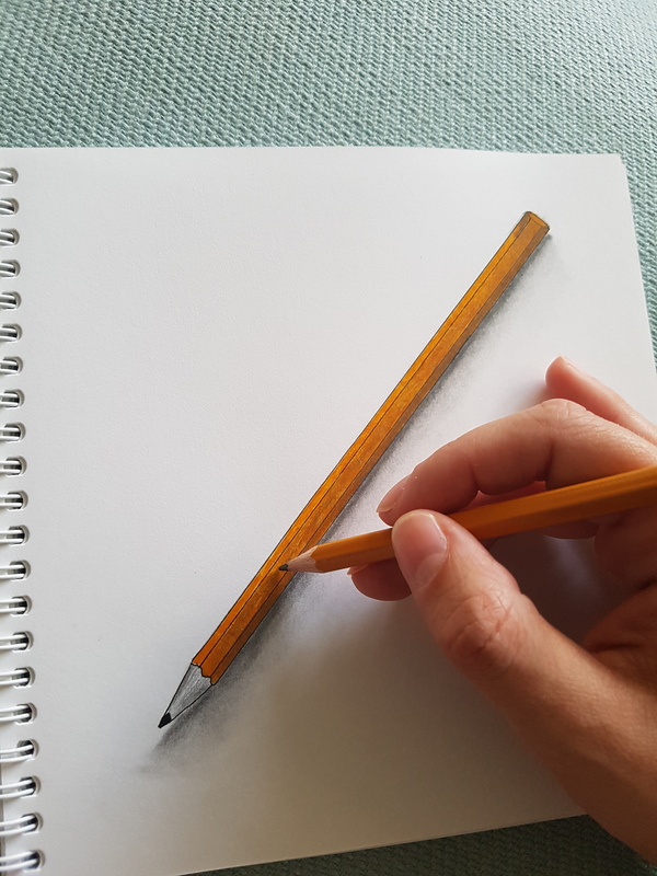 3d pencil. - My, Pencil drawing, Pencil, Longpost