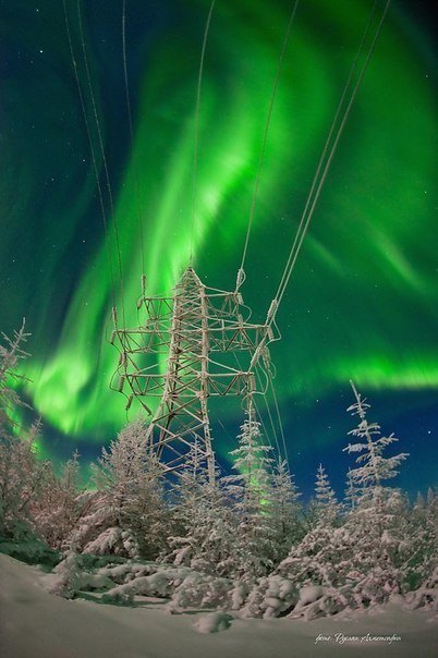 Northern lights over Yakutia - Yakutia, Polar Lights, Winter, Photo, Hobby, Photographer, , Longpost