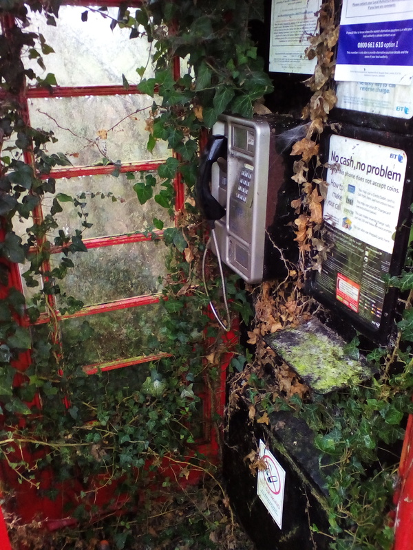 Abandoned telephone booth. - Phone station, Great Britain, 