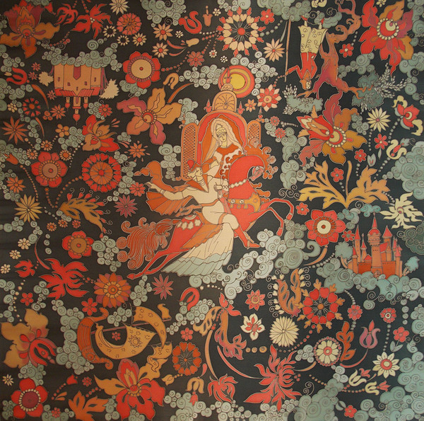 Silk scarves, fabric painting - My, Batik, , Painting on fabric, Shawl batik, Handkerchief, Longpost