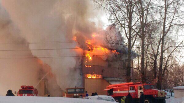 Burn, station, clear. - Umet, Tambov Region, Fire, , , Railway station, Longpost, Video