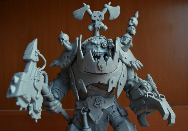 WAAAAGH! Part 1, modeling. - My, Warhammer 40k, Orcs, Лепка, Polymer clay, Figurines, Longpost