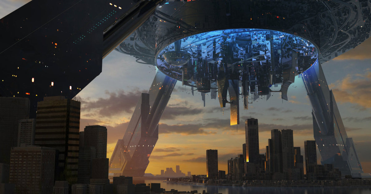 Future world. Город купол scifi концепт Art. Летающий город. Мир будущего. Летающий город будущего.