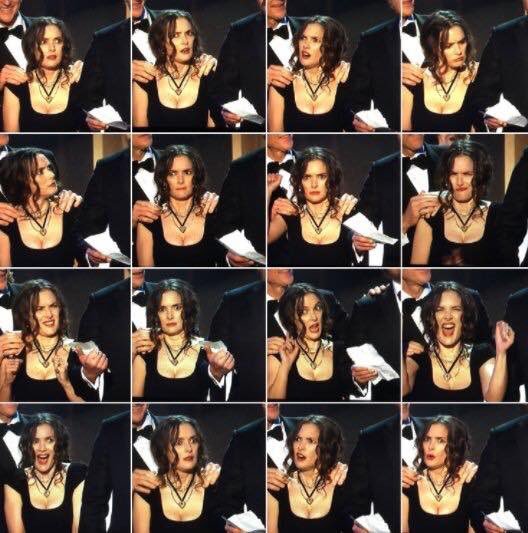 Unforgettable facial expressions of Winona Ryder at the SAG Awards - Winona Ryder, , Very strange things, Variety, Interesting, , Video, TV series Stranger Things