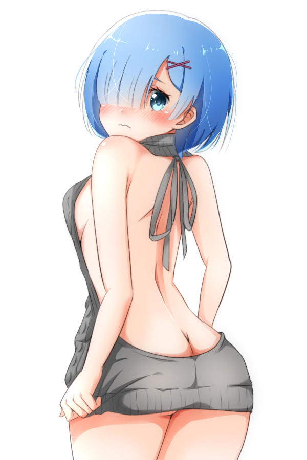 Re:Zero - Rem - Аниме, Anime Art, Re:Zero Kara, Rem, Virgin killer sweater, Rem (Re:Zero Kara)