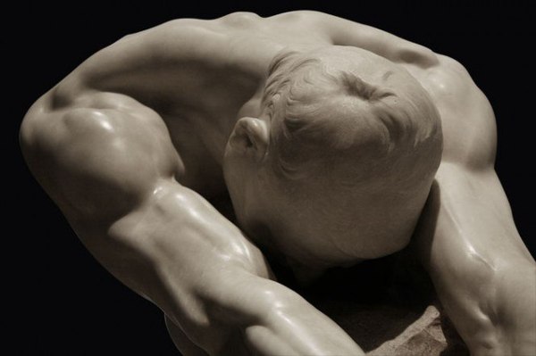 «Humanity against Evil», Gaetano Cellini, Galleria Nazionale d'Arte Moderna, Rome, Italy, 1908. - Мрамор, Скульптура, Длиннопост