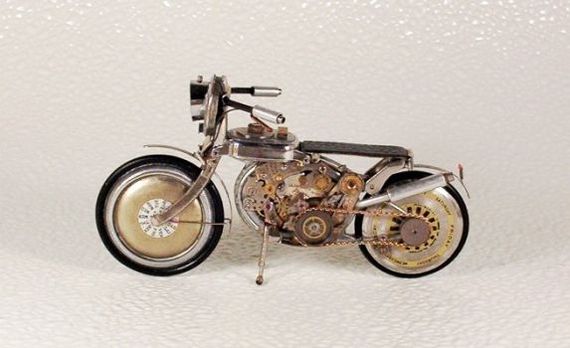 Motorcycles from watch elements - Clock, Motorcycles, Longpost, Craft, Craft, Moto