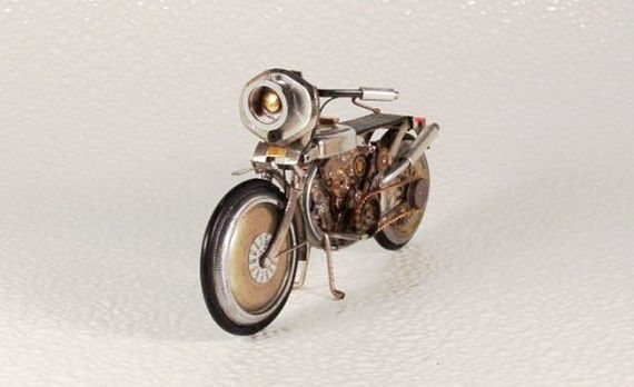 Motorcycles from watch elements - Clock, Motorcycles, Longpost, Craft, Craft, Moto