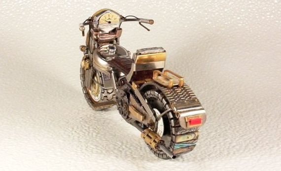 Motorcycles from watch elements - Clock, Motorcycles, Longpost, Craft, Craft, Moto