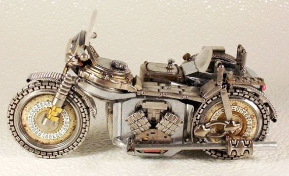 Motorcycles from watch elements - Clock, Motorcycles, Longpost, Craft, Craft, Moto