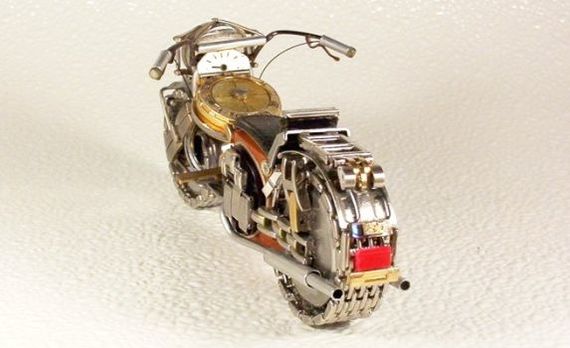 Motorcycles from watch elements - Clock, Motorcycles, Longpost, Craft, Craft, Moto