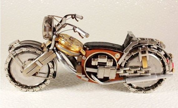 Motorcycles from watch elements - Clock, Motorcycles, Longpost, Craft, Craft, Moto