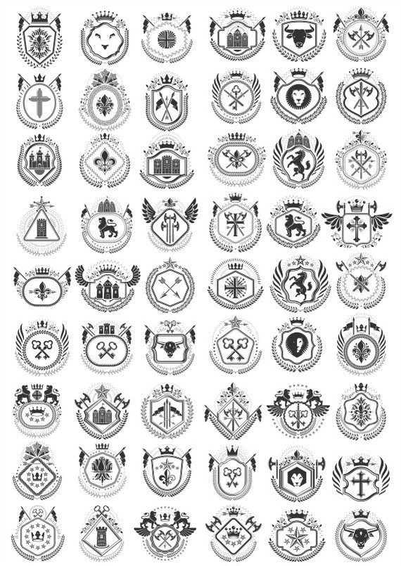 Heraldry in vector - Clipart, Laser cutting, Heraldry, , Vector graphics, Longpost, Plotter