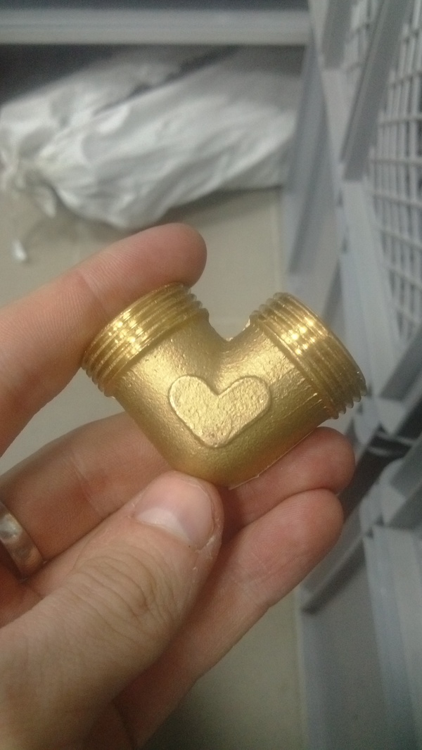 From plumbing with love - My, Fittings, Plumbing, Heart