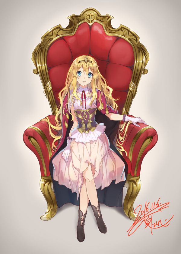 Selphine on the Throne - , Visual novel, , Anime art, Anime, Not anime