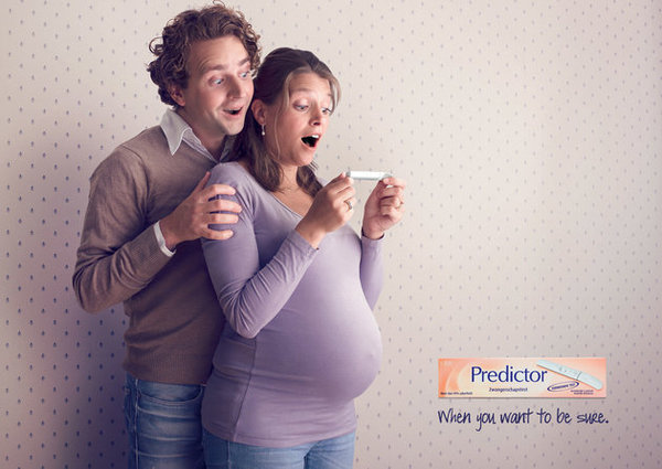 What's wrong with this pregnancy test ad? - Pregnancy test, , Belgium, Advertising