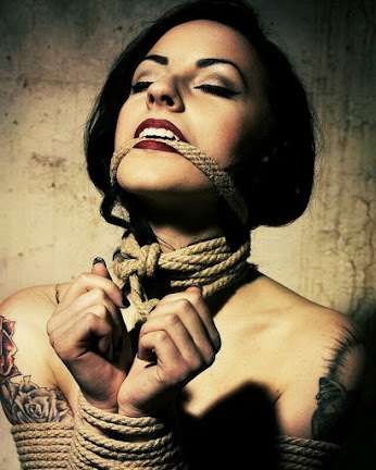 February - {Gag'n'Colar} [2] - NSFW, Gag, Bondage, Girls, Rope, Breast, Shibari, Tattoo, Longpost