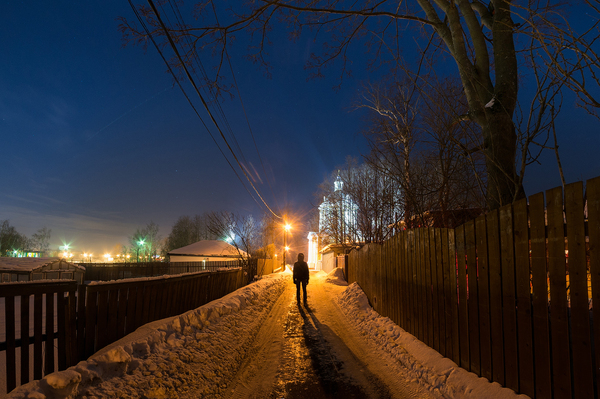 Quiet streets of North... - My, North, Moscow, Dolgoprudny