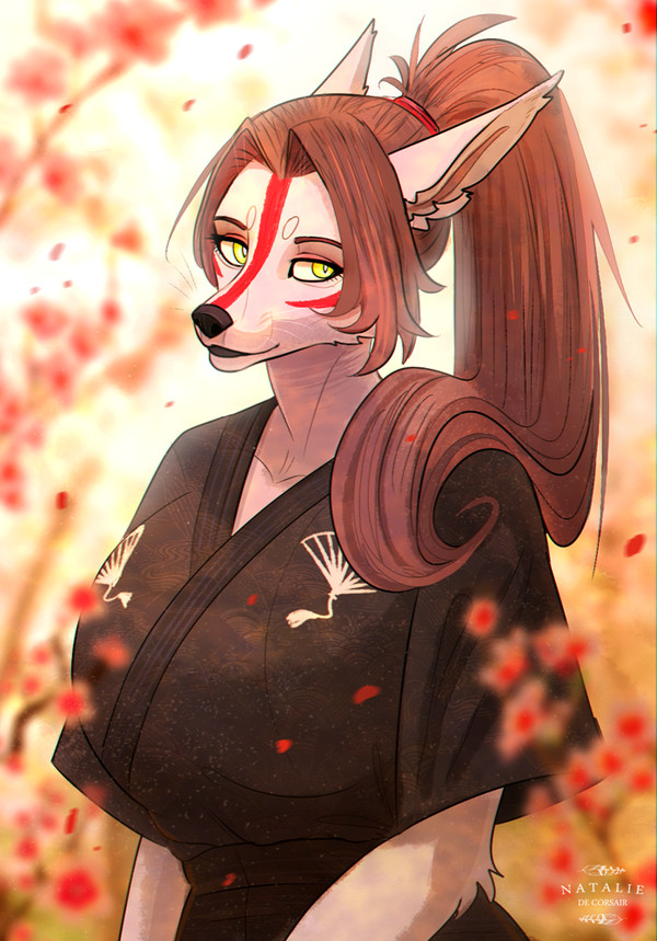 Blossom - Furry, Anthro, Nataliedecorsair, Art