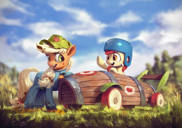 Old Timer Speed - My little pony, PonyArt, Applejack, Applebloom, , Serials, Assasinmonkey